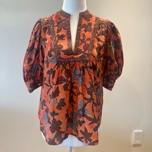 Ulla Johnson Desdra Top in Amaryllis, size 4